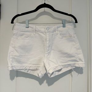 Paige white jean shorts